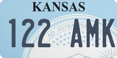 KS license plate 122AMK