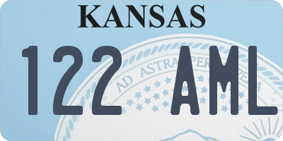 KS license plate 122AML