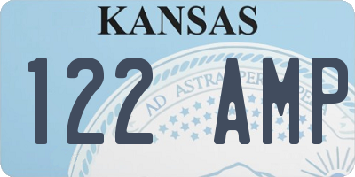 KS license plate 122AMP