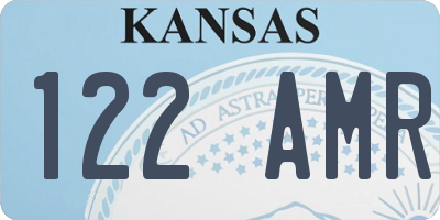 KS license plate 122AMR
