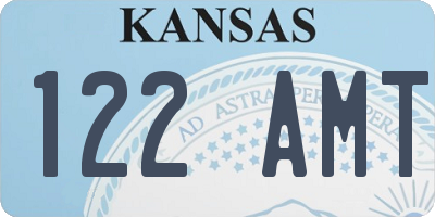 KS license plate 122AMT