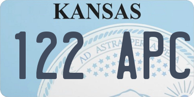 KS license plate 122APC