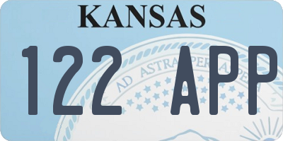 KS license plate 122APP