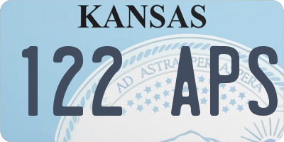 KS license plate 122APS
