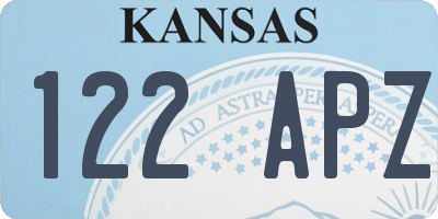 KS license plate 122APZ