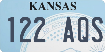 KS license plate 122AQS