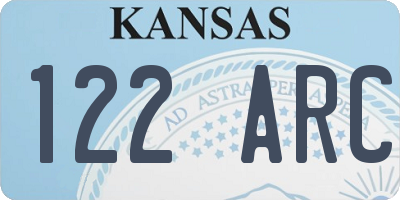 KS license plate 122ARC