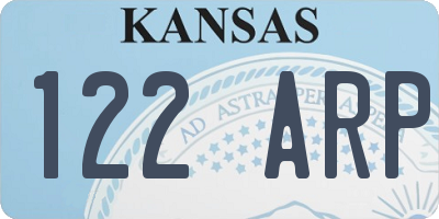 KS license plate 122ARP