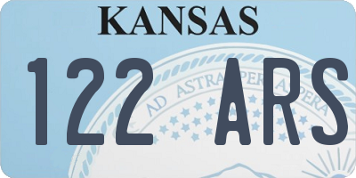 KS license plate 122ARS