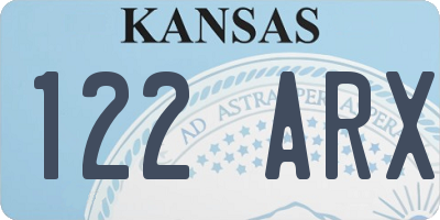 KS license plate 122ARX