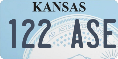 KS license plate 122ASE
