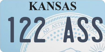 KS license plate 122ASS
