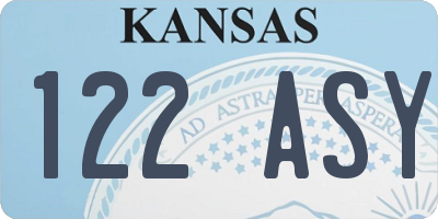KS license plate 122ASY