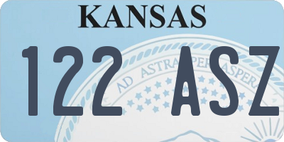 KS license plate 122ASZ