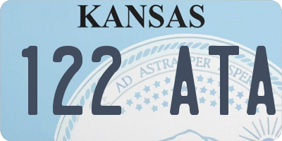 KS license plate 122ATA