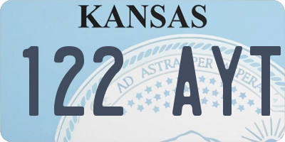 KS license plate 122AYT