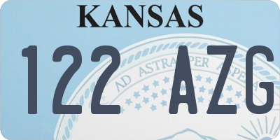 KS license plate 122AZG