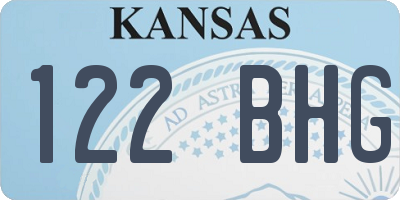 KS license plate 122BHG