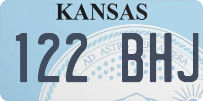 KS license plate 122BHJ