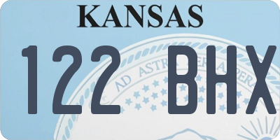 KS license plate 122BHX