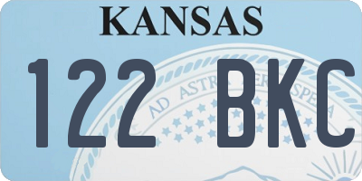 KS license plate 122BKC