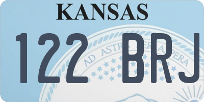 KS license plate 122BRJ