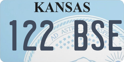 KS license plate 122BSE