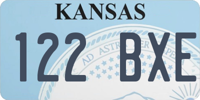 KS license plate 122BXE