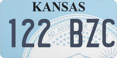 KS license plate 122BZC