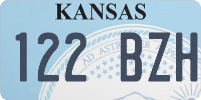 KS license plate 122BZH