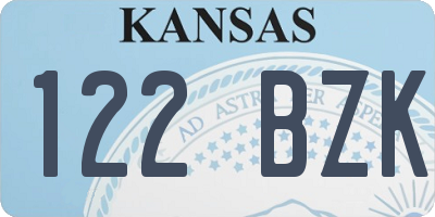 KS license plate 122BZK