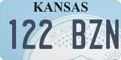 KS license plate 122BZN