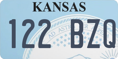 KS license plate 122BZQ