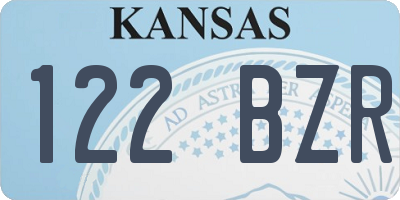 KS license plate 122BZR