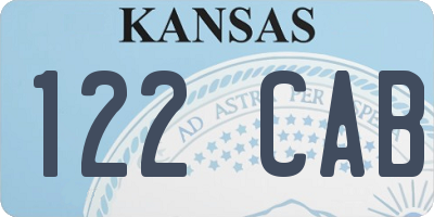 KS license plate 122CAB