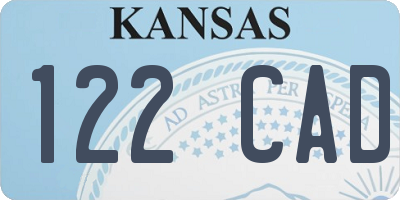 KS license plate 122CAD