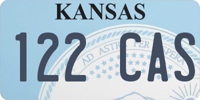 KS license plate 122CAS