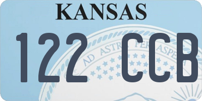 KS license plate 122CCB