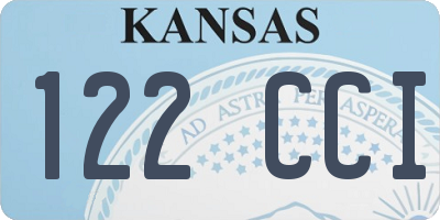 KS license plate 122CCI