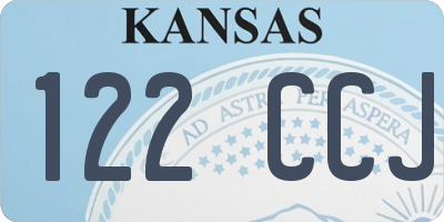 KS license plate 122CCJ