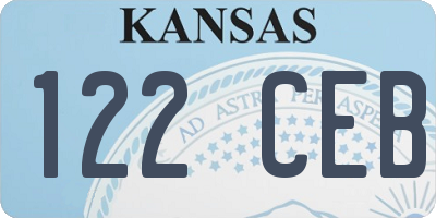 KS license plate 122CEB
