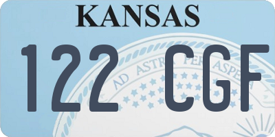 KS license plate 122CGF