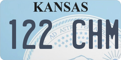 KS license plate 122CHM