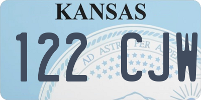 KS license plate 122CJW