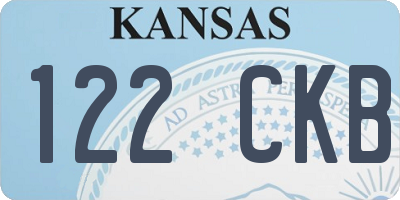 KS license plate 122CKB