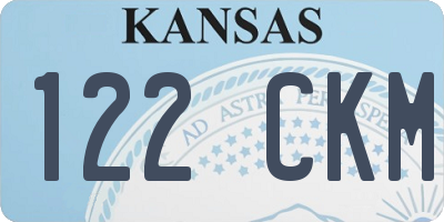 KS license plate 122CKM