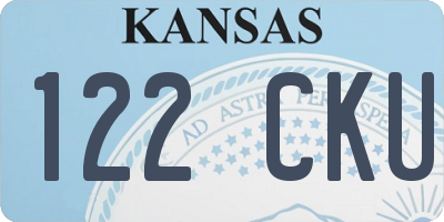 KS license plate 122CKU