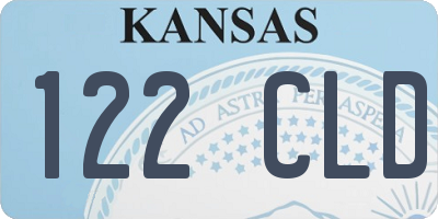 KS license plate 122CLD