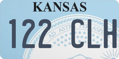 KS license plate 122CLH