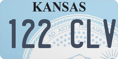 KS license plate 122CLV